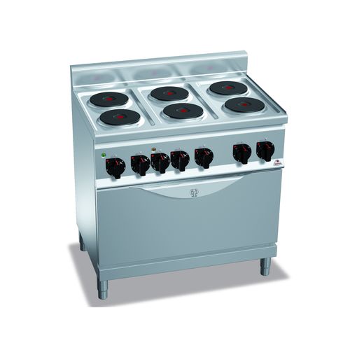 Cucina elettrica 6 fuochi con forno 5.2Kw classic  Horeca Professional -  Attrezzature professionali per la ristorazione, bar, pasticcerie,  alimentari e food