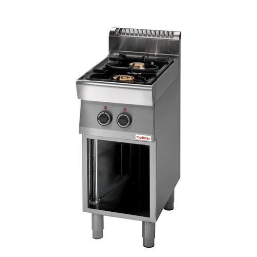 Cucina a gas 2 fuochi vano a giorno bacinelle smaltate serie 70 FU Modular