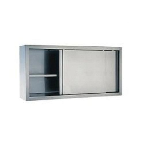 Pensile con porte scorrevoli e ripiano inox 150x40