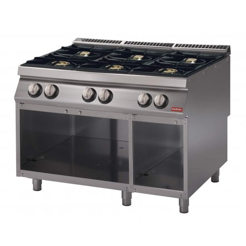 Cucina a gas 6 fuochi vano a giorno bacinelle smaltate serie 70 PK Modular