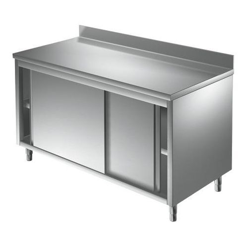 Tavolo Armadiato con alzatina inox 120x70