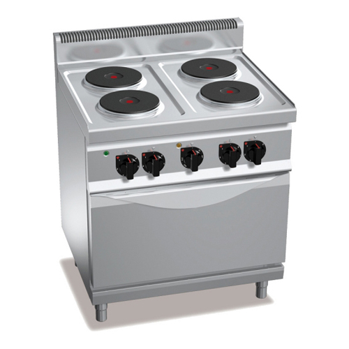 Cucina elettrica 4 fuochi con forno elettrico 1/1