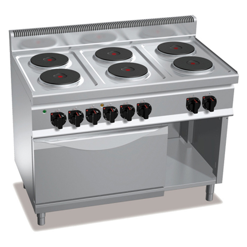 Cucina elettrica 6 fuochi con forno elettrico 2/1