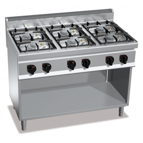 Cucina a gas 6 fuochi con mobile Power